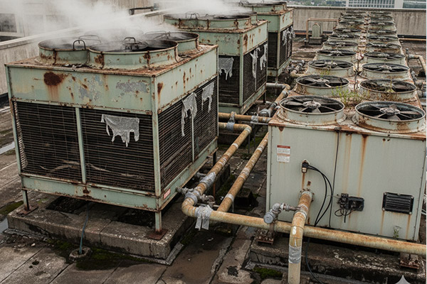 Aging cooling tower equipment