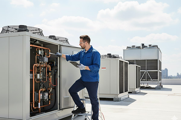 Noisy cooling tower or chiller