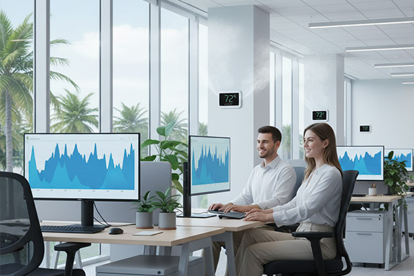 Uneven airflow in commercial space